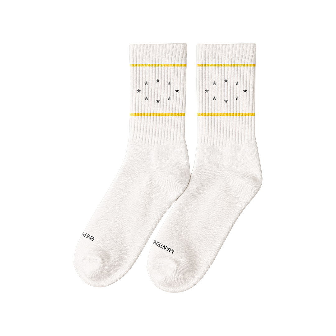 MEIA “MANTENHA-SE EM PÉ” - BRANCA