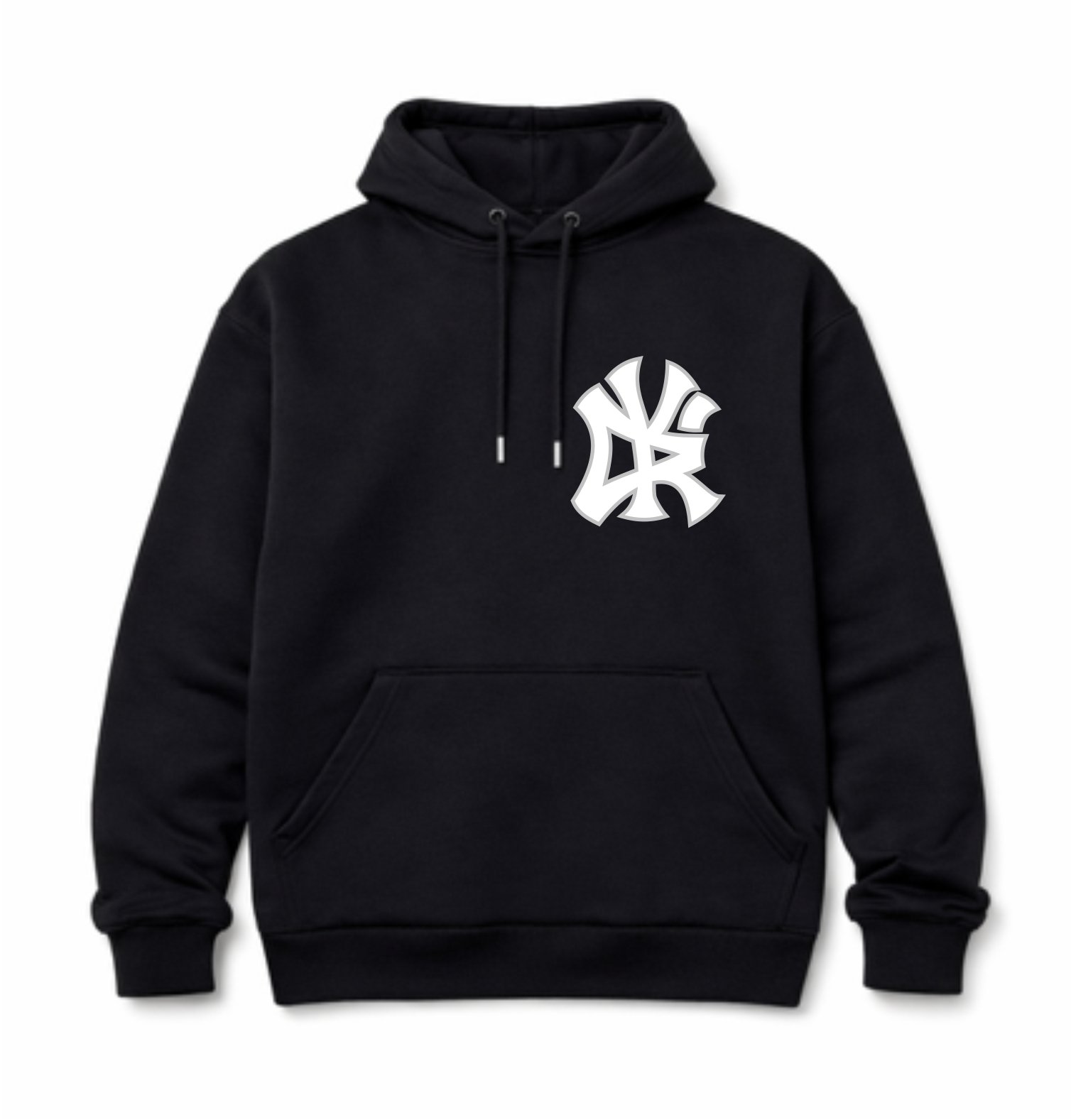 MOLETOM CANGURU MONOGRAMA - PRETO